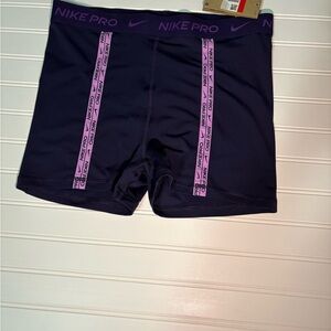 Nike Pro Dark Purple Compression Shorts large NWT